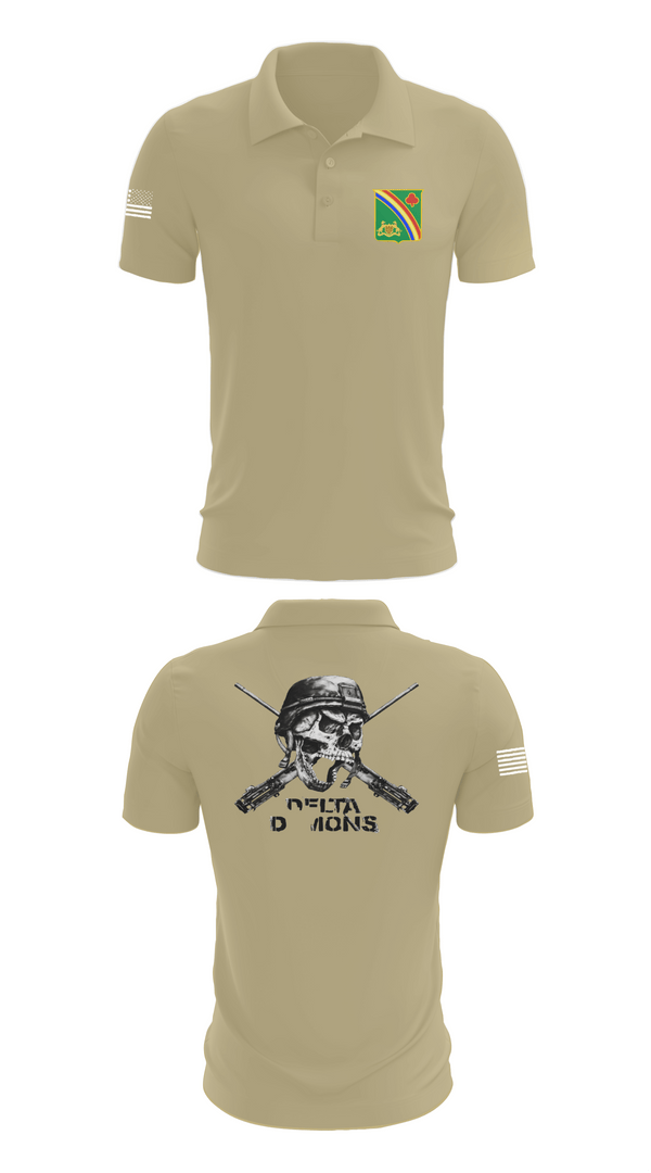 Short Sleeve Performance Polo, 1st Battalion 69th Infantry Regiment, Army, Teamtime, Team time, sublimation, custom sports apparel, team uniforms, spirit wear, spiritwear, sports uniforms, custom shirts, team store, custom team store, fundraiser sports, apparel fundraiser