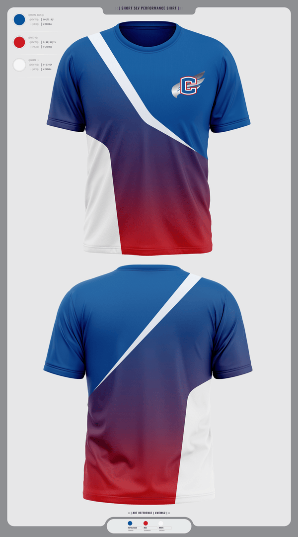 Short Sleeve Performance Shirt, Cleveland Blue Raiders, Track & Field, Teamtime, Team time, sublimation, custom sports apparel, team uniforms, spirit wear, spiritwear, sports uniforms, custom shirts, team store, custom team store, fundraiser sports, apparel fundraiser