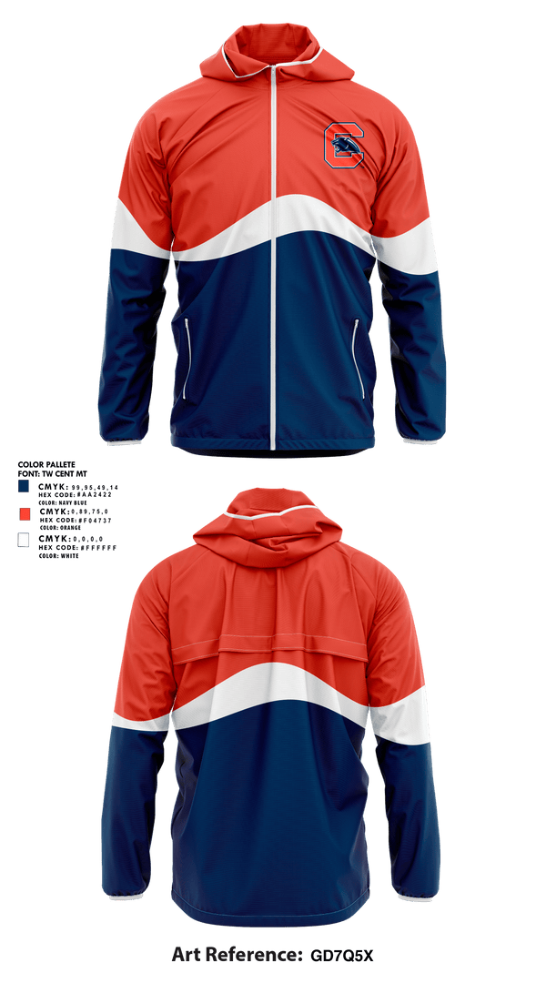 Windbreaker, Chapman High School Track and Field, Track & Field, Teamtime, Team time, sublimation, custom sports apparel, team uniforms, spirit wear, spiritwear, sports uniforms, custom shirts, team store, custom team store, fundraiser sports, apparel fundraiser
