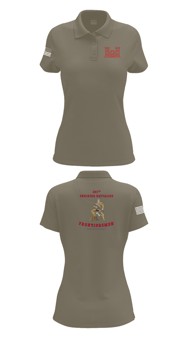 Womens Short Sleeve Performance Polo, 206th EN BN, , Teamtime, Team time, sublimation, custom sports apparel, team uniforms, spirit wear, spiritwear, sports uniforms, custom shirts, team store, custom team store, fundraiser sports, apparel fundraiser