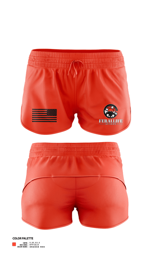 Womens Shorts, Ferallife Guards, , Teamtime, Team time, sublimation, custom sports apparel, team uniforms, spirit wear, spiritwear, sports uniforms, custom shirts, team store, custom team store, fundraiser sports, apparel fundraiser