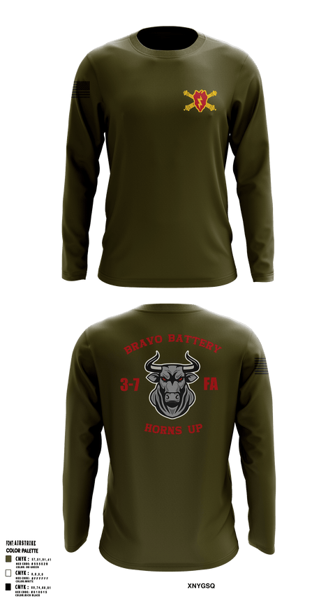 Long Sleeve Performance Shirt, Bravo Battery, Army, Teamtime, Team time, sublimation, custom sports apparel, team uniforms, spirit wear, spiritwear, sports uniforms, custom shirts, team store, custom team store, fundraiser sports, apparel fundraiser