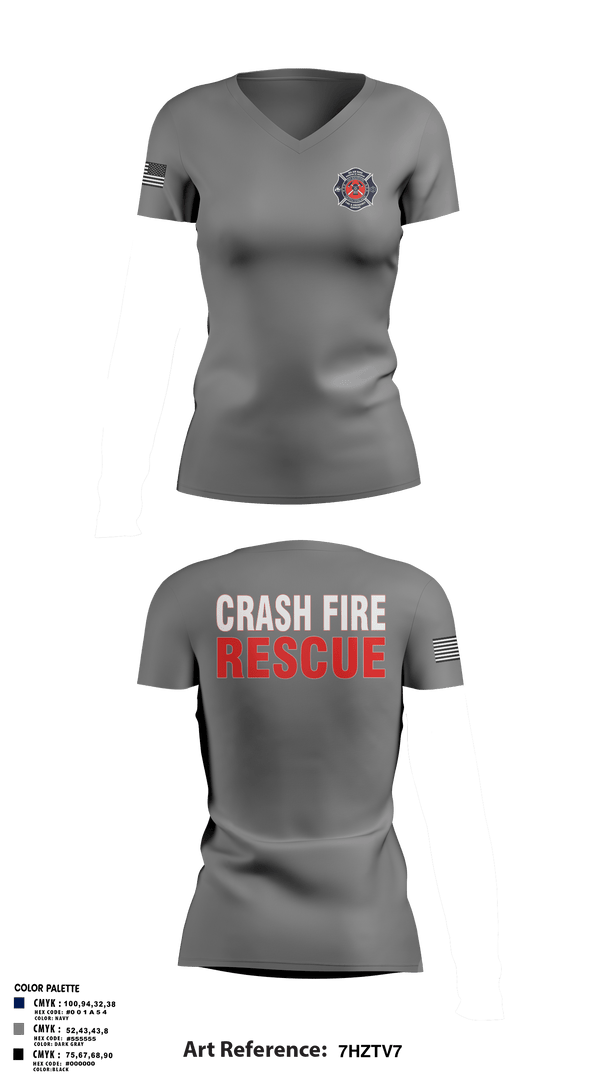 Womens Short Sleeve Vneck Shirt, ISA Air base Fire Dept., Fire Department, Teamtime, Team time, sublimation, custom sports apparel, team uniforms, spirit wear, spiritwear, sports uniforms, custom shirts, team store, custom team store, fundraiser sports, apparel fundraiser