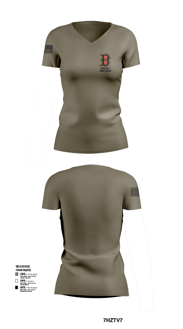 Womens Short Sleeve Vneck Shirt, 387th EOD, , Teamtime, Team time, sublimation, custom sports apparel, team uniforms, spirit wear, spiritwear, sports uniforms, custom shirts, team store, custom team store, fundraiser sports, apparel fundraiser