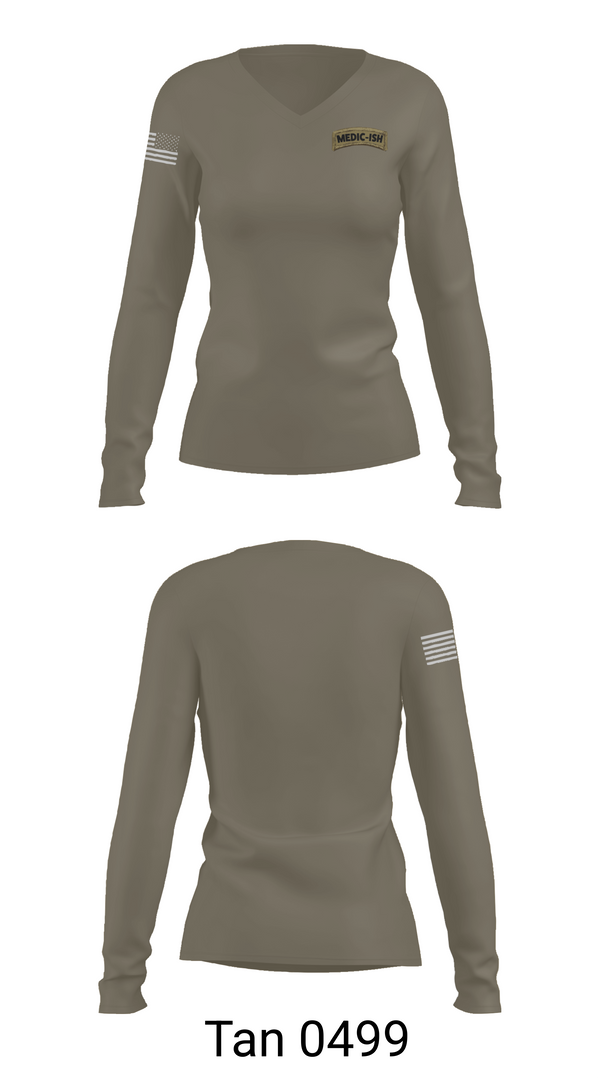 Womens Long Sleeve Vneck Shirt, 111th Sustainment Brigade, , Teamtime, Team time, sublimation, custom sports apparel, team uniforms, spirit wear, spiritwear, sports uniforms, custom shirts, team store, custom team store, fundraiser sports, apparel fundraiser