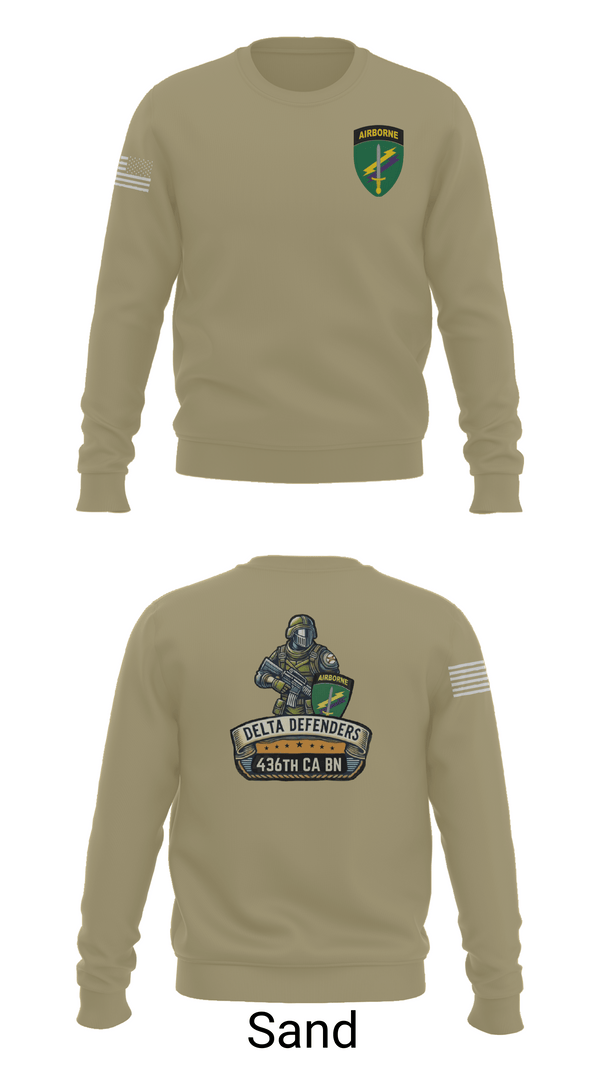 Crew Neck Sweatshirt, D Co 436th CA BN, , Teamtime, Team time, sublimation, custom sports apparel, team uniforms, spirit wear, spiritwear, sports uniforms, custom shirts, team store, custom team store, fundraiser sports, apparel fundraiser