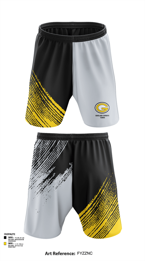 Athletic Shorts With Pockets, Goodland Cowboys Tennis, Tennis, Teamtime, Team time, sublimation, custom sports apparel, team uniforms, spirit wear, spiritwear, sports uniforms, custom shirts, team store, custom team store, fundraiser sports, apparel fundraiser