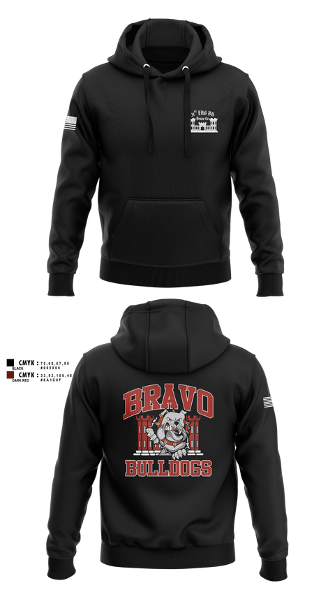 Hoodie, Bravo Company “Bulldogs” 31st Engineer Battalion, , Teamtime, Team time, sublimation, custom sports apparel, team uniforms, spirit wear, spiritwear, sports uniforms, custom shirts, team store, custom team store, fundraiser sports, apparel fundraiser