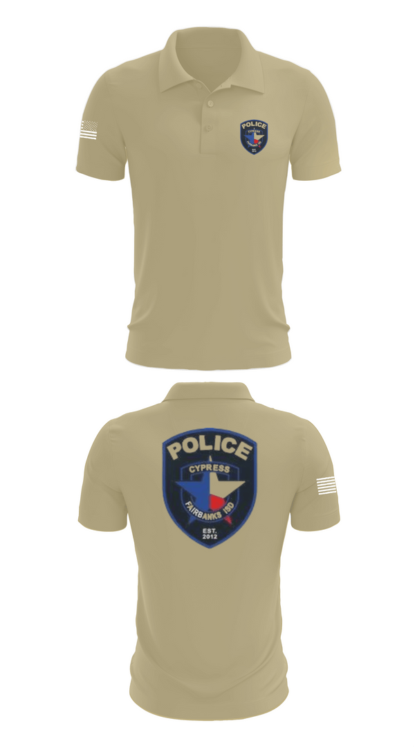 Short Sleeve Performance Polo, Cypress- Fairbanks ISD Police Department, Police, Teamtime, Team time, sublimation, custom sports apparel, team uniforms, spirit wear, spiritwear, sports uniforms, custom shirts, team store, custom team store, fundraiser sports, apparel fundraiser