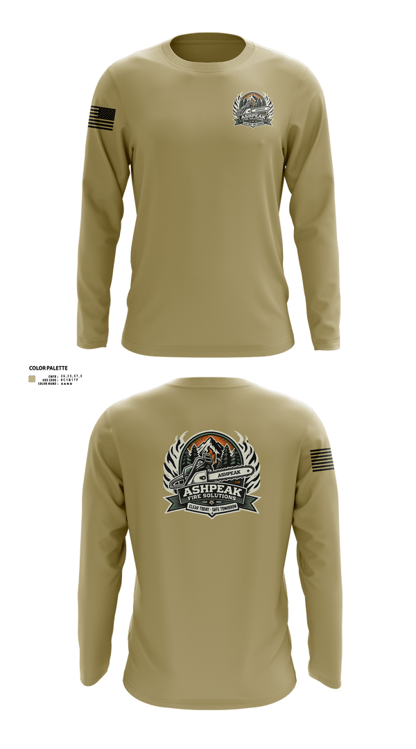 Long Sleeve Performance Shirt, AshPeak Fire Solutions, , Teamtime, Team time, sublimation, custom sports apparel, team uniforms, spirit wear, spiritwear, sports uniforms, custom shirts, team store, custom team store, fundraiser sports, apparel fundraiser