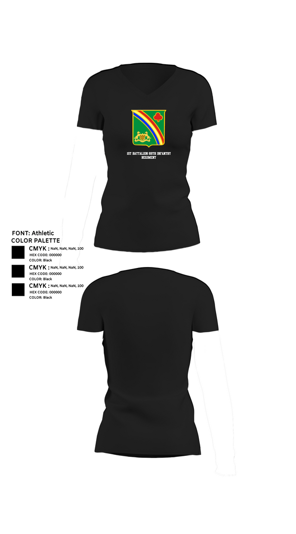 Womens Short Sleeve Vneck Shirt, 1st Battalion 69th Infantry Regiment, Army, Teamtime, Team time, sublimation, custom sports apparel, team uniforms, spirit wear, spiritwear, sports uniforms, custom shirts, team store, custom team store, fundraiser sports, apparel fundraiser