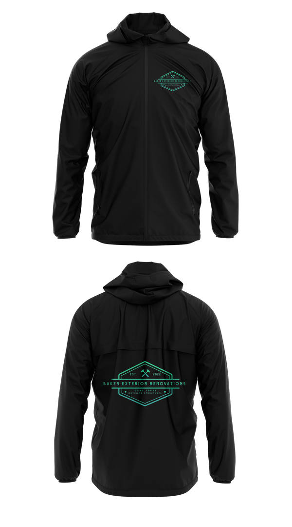Windbreaker, Baker Exterior Renovations, , Teamtime, Team time, sublimation, custom sports apparel, team uniforms, spirit wear, spiritwear, sports uniforms, custom shirts, team store, custom team store, fundraiser sports, apparel fundraiser
