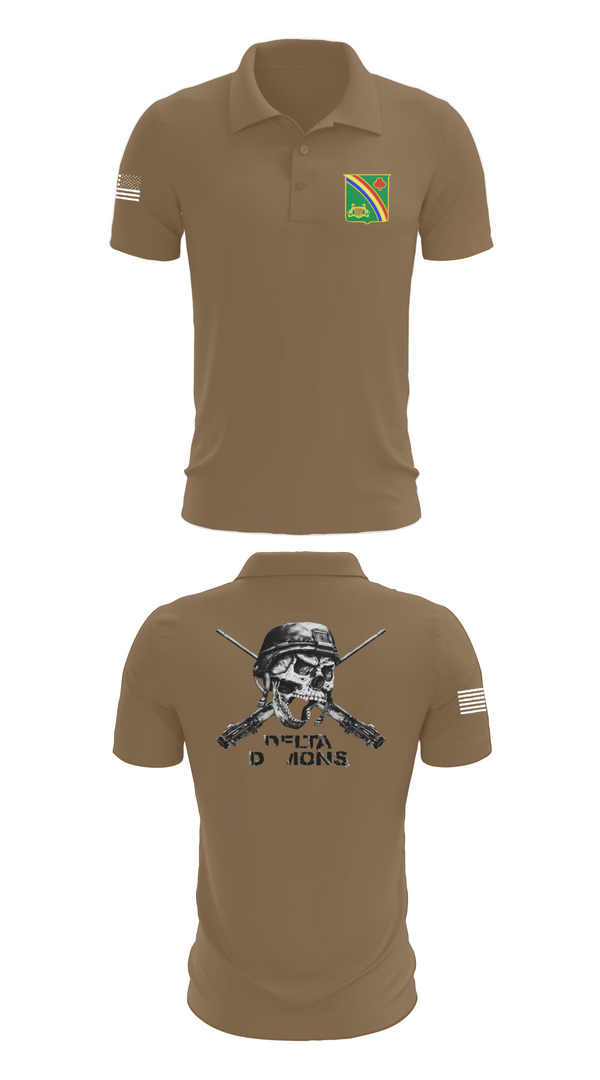 Short Sleeve Performance Polo, 1st Battalion 69th Infantry Regiment, Army, Teamtime, Team time, sublimation, custom sports apparel, team uniforms, spirit wear, spiritwear, sports uniforms, custom shirts, team store, custom team store, fundraiser sports, apparel fundraiser