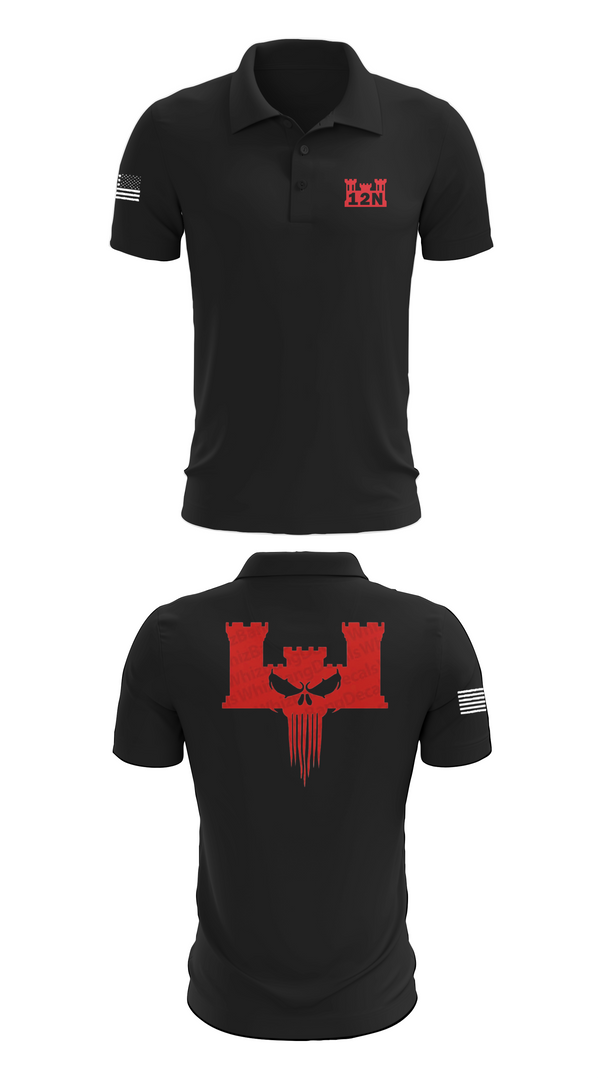 Short Sleeve Performance Polo, A co 578th BEB, , Teamtime, Team time, sublimation, custom sports apparel, team uniforms, spirit wear, spiritwear, sports uniforms, custom shirts, team store, custom team store, fundraiser sports, apparel fundraiser