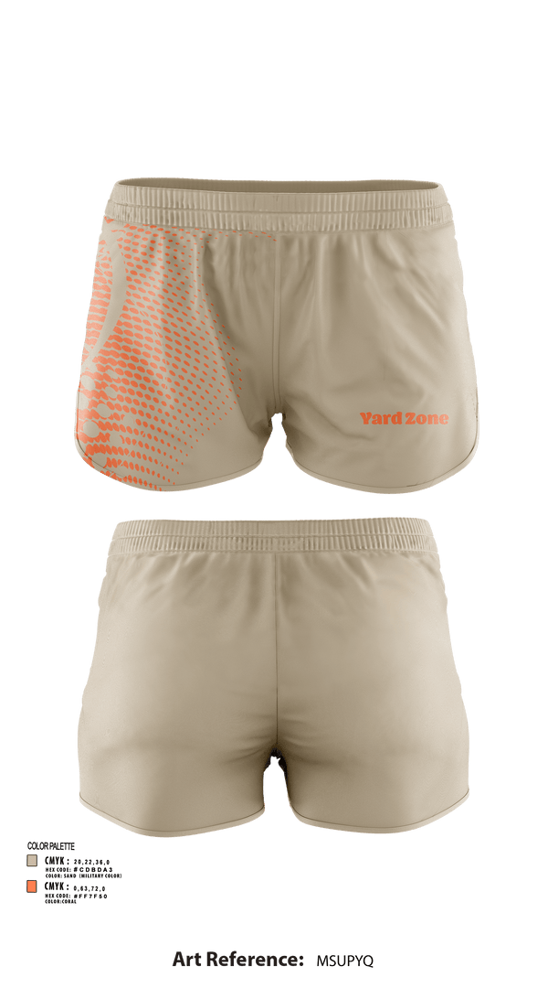 Womens Shorts, Yard Zone, , Teamtime, Team time, sublimation, custom sports apparel, team uniforms, spirit wear, spiritwear, sports uniforms, custom shirts, team store, custom team store, fundraiser sports, apparel fundraiser