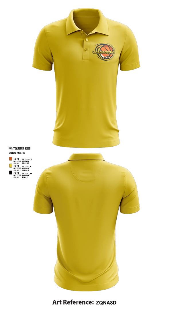 Short Sleeve Performance Polo, Coach Deon Fundamental Youth Basketball Training, Men's Basketball, Teamtime, Team time, sublimation, custom sports apparel, team uniforms, spirit wear, spiritwear, sports uniforms, custom shirts, team store, custom team store, fundraiser sports, apparel fundraiser