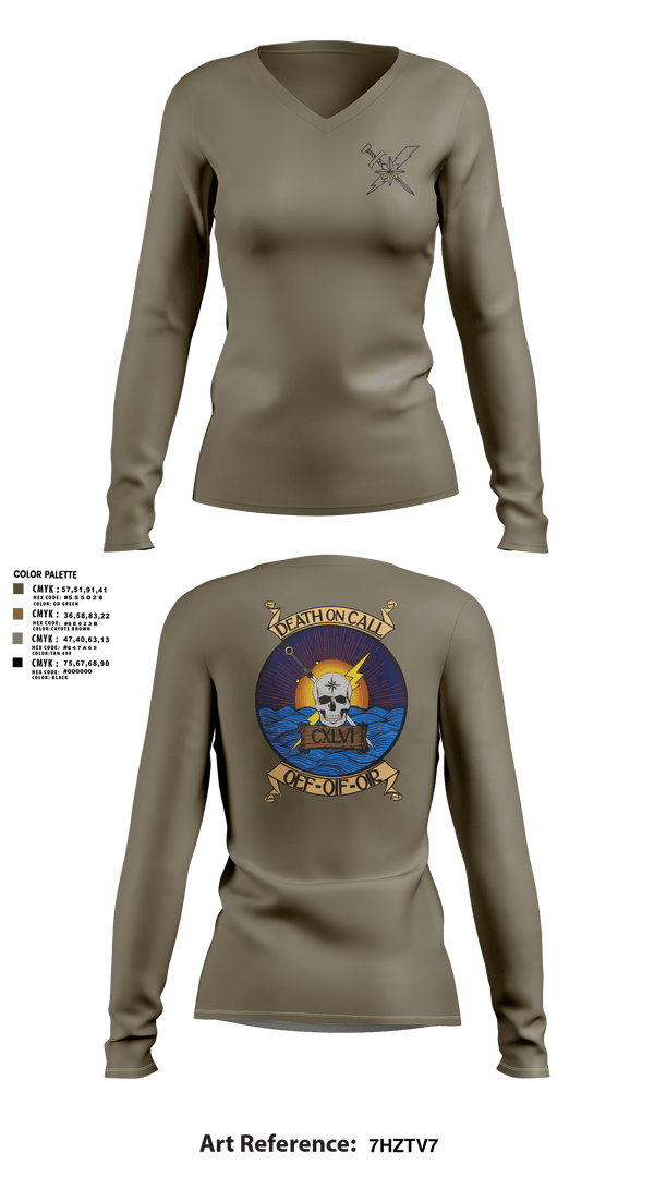 Womens Long Sleeve Vneck Shirt, 146th ASOS, Air Force, Teamtime, Team time, sublimation, custom sports apparel, team uniforms, spirit wear, spiritwear, sports uniforms, custom shirts, team store, custom team store, fundraiser sports, apparel fundraiser