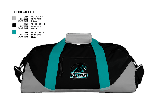 Duffle Bag, MidCrest Panthers, , Teamtime, Team time, sublimation, custom sports apparel, team uniforms, spirit wear, spiritwear, sports uniforms, custom shirts, team store, custom team store, fundraiser sports, apparel fundraiser