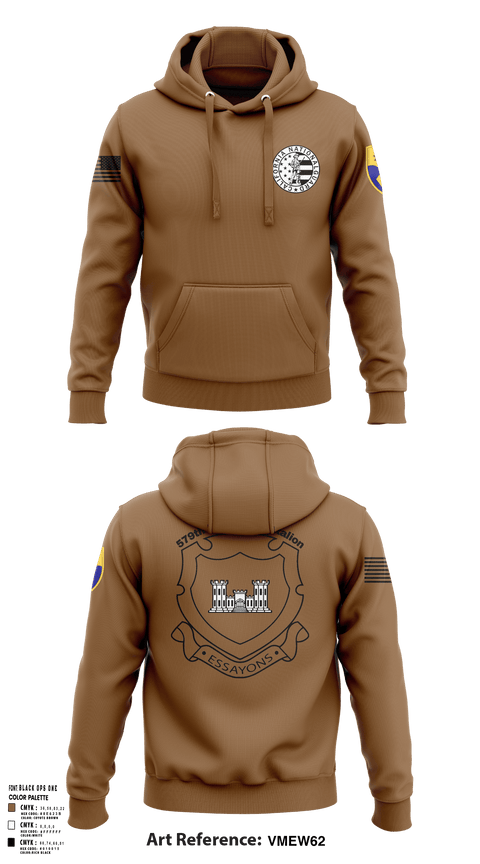 Hoodie, 132d MRBC, 579th EN BN, 49th MP DIV, , Teamtime, Team time, sublimation, custom sports apparel, team uniforms, spirit wear, spiritwear, sports uniforms, custom shirts, team store, custom team store, fundraiser sports, apparel fundraiser