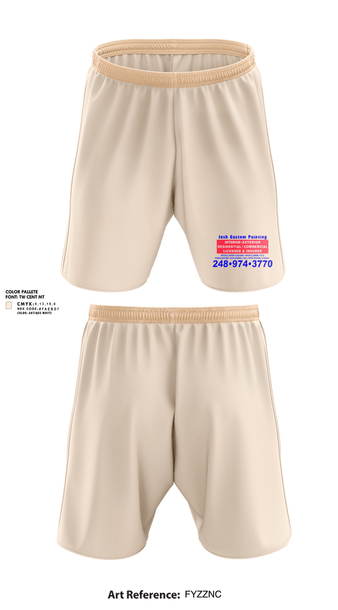 Athletic Shorts With Pockets, Josh Custom Painting, , Teamtime, Team time, sublimation, custom sports apparel, team uniforms, spirit wear, spiritwear, sports uniforms, custom shirts, team store, custom team store, fundraiser sports, apparel fundraiser