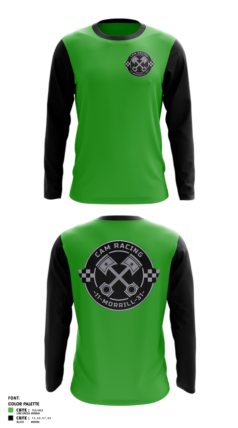 Long Sleeve Performance Shirt, Cam racing, , Teamtime, Team time, sublimation, custom sports apparel, team uniforms, spirit wear, spiritwear, sports uniforms, custom shirts, team store, custom team store, fundraiser sports, apparel fundraiser