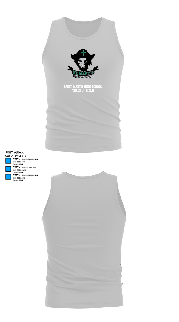 Tank Top, Saint Mary's High School Track & Field, Track & Field, Teamtime, Team time, sublimation, custom sports apparel, team uniforms, spirit wear, spiritwear, sports uniforms, custom shirts, team store, custom team store, fundraiser sports, apparel fundraiser