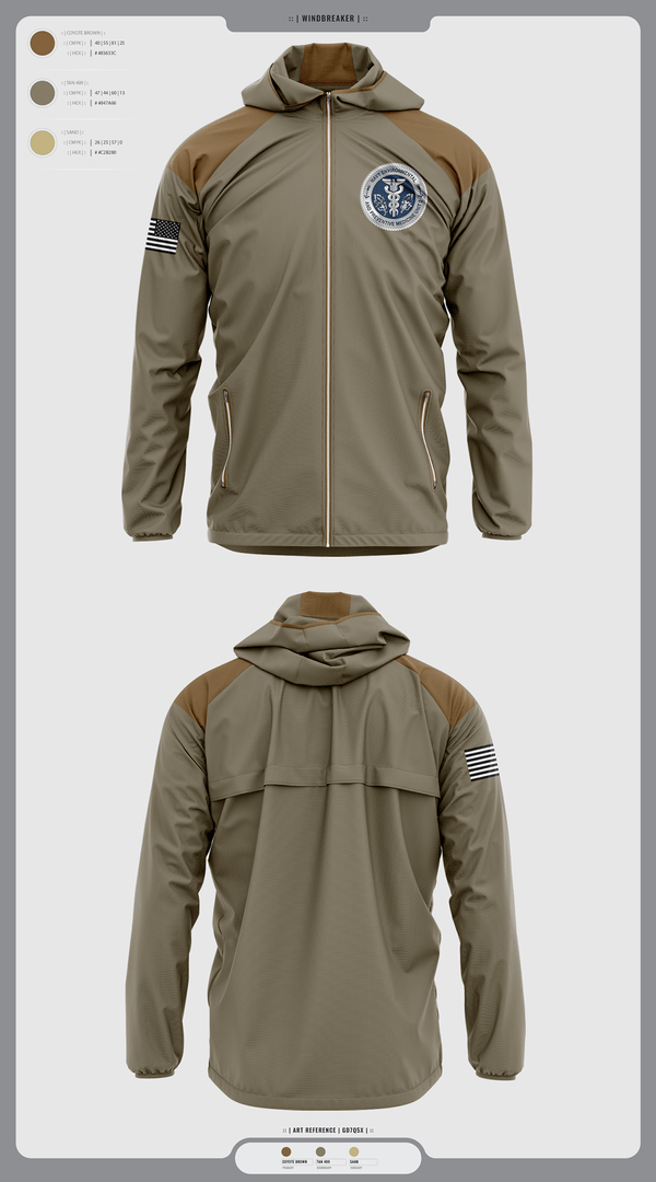 Windbreaker, PREVENTATIVE MEDICINE, , Teamtime, Team time, sublimation, custom sports apparel, team uniforms, spirit wear, spiritwear, sports uniforms, custom shirts, team store, custom team store, fundraiser sports, apparel fundraiser