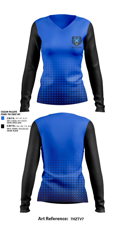 Womens Long Sleeve Vneck Shirt, Cubs Cheer, Cheer, Teamtime, Team time, sublimation, custom sports apparel, team uniforms, spirit wear, spiritwear, sports uniforms, custom shirts, team store, custom team store, fundraiser sports, apparel fundraiser