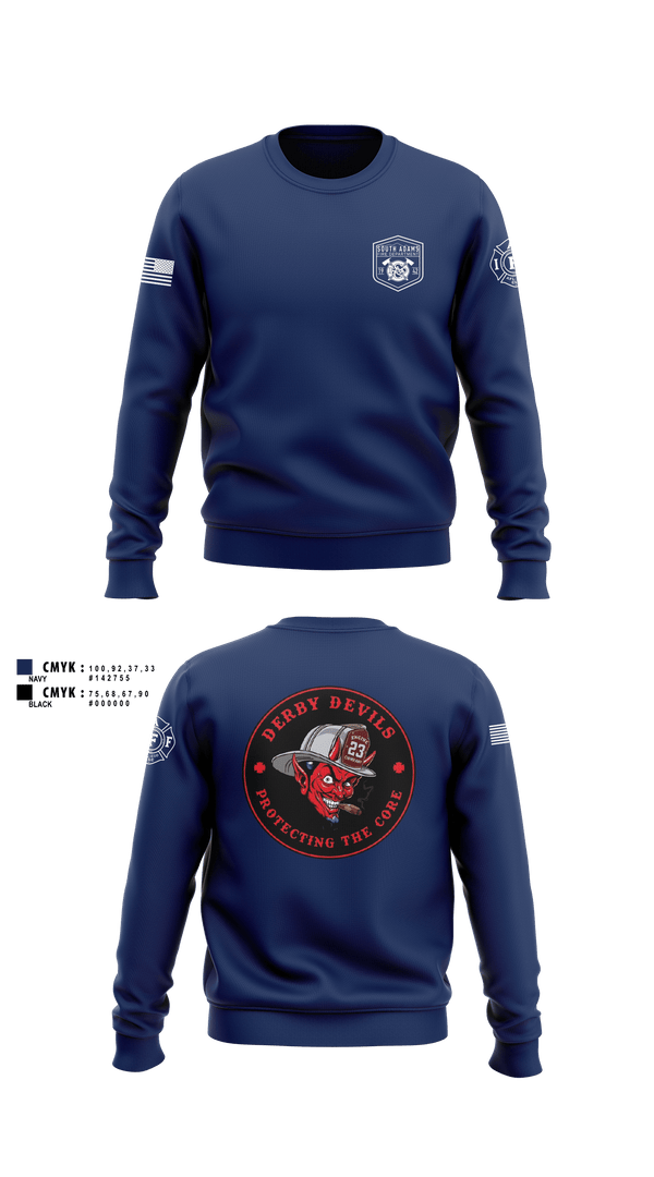 Crew Neck Sweatshirt, South Adams County FD, Fire Department, Teamtime, Team time, sublimation, custom sports apparel, team uniforms, spirit wear, spiritwear, sports uniforms, custom shirts, team store, custom team store, fundraiser sports, apparel fundraiser