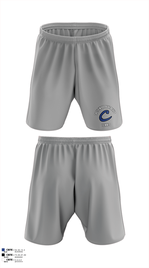 Athletic Shorts With Pockets, Castlewood Blue Devils, Tennis, Teamtime, Team time, sublimation, custom sports apparel, team uniforms, spirit wear, spiritwear, sports uniforms, custom shirts, team store, custom team store, fundraiser sports, apparel fundraiser