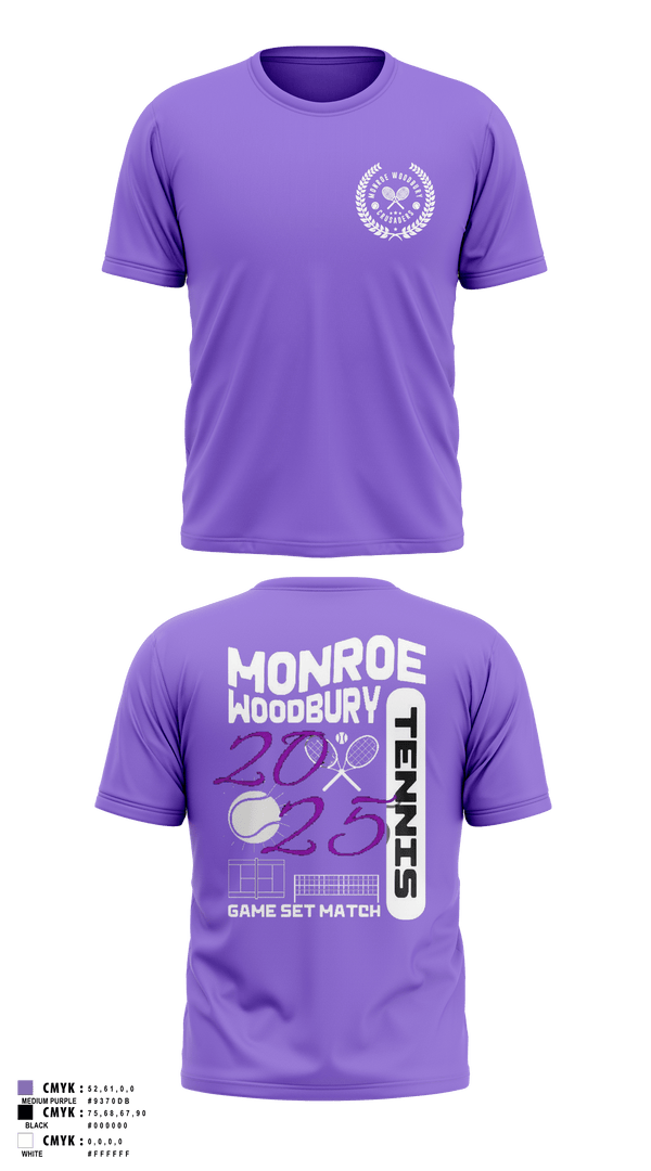 Short Sleeve Performance Shirt, Monroe Woodbury, Tennis, Teamtime, Team time, sublimation, custom sports apparel, team uniforms, spirit wear, spiritwear, sports uniforms, custom shirts, team store, custom team store, fundraiser sports, apparel fundraiser