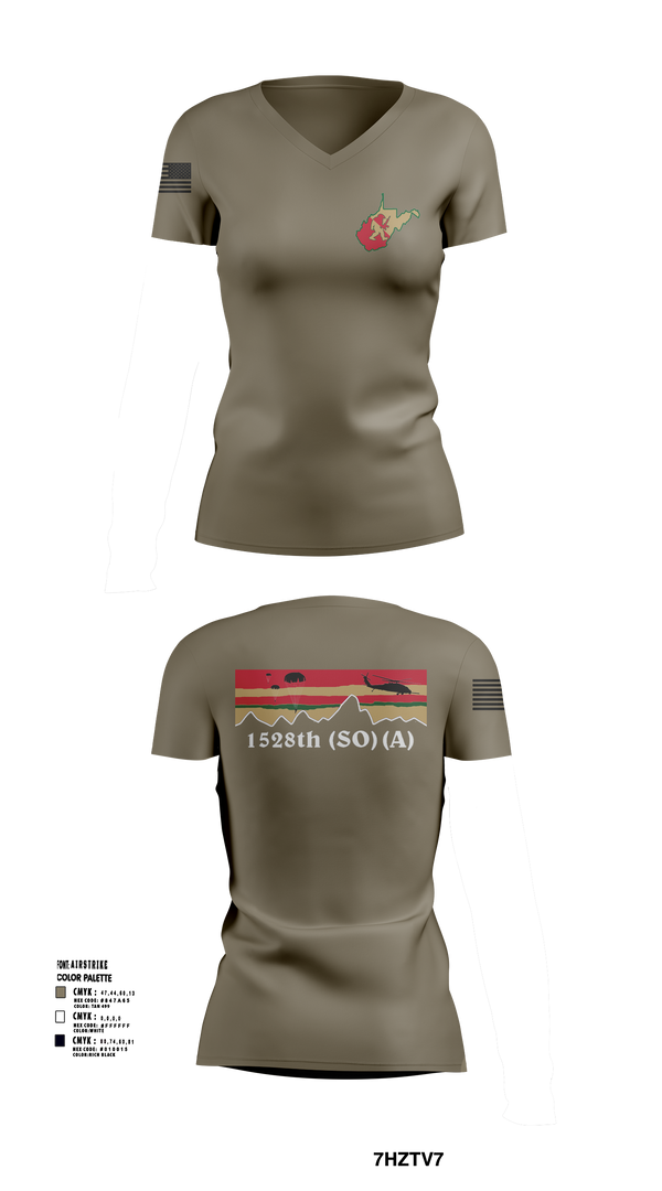 Womens Short Sleeve Vneck Shirt, 1528th FSC (SO) (A), , Teamtime, Team time, sublimation, custom sports apparel, team uniforms, spirit wear, spiritwear, sports uniforms, custom shirts, team store, custom team store, fundraiser sports, apparel fundraiser