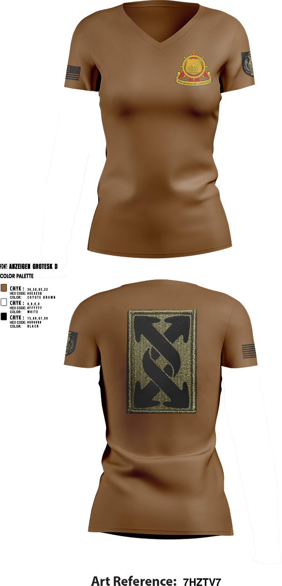Womens Short Sleeve Vneck Shirt, 441st transportation company, Army, Teamtime, Team time, sublimation, custom sports apparel, team uniforms, spirit wear, spiritwear, sports uniforms, custom shirts, team store, custom team store, fundraiser sports, apparel fundraiser