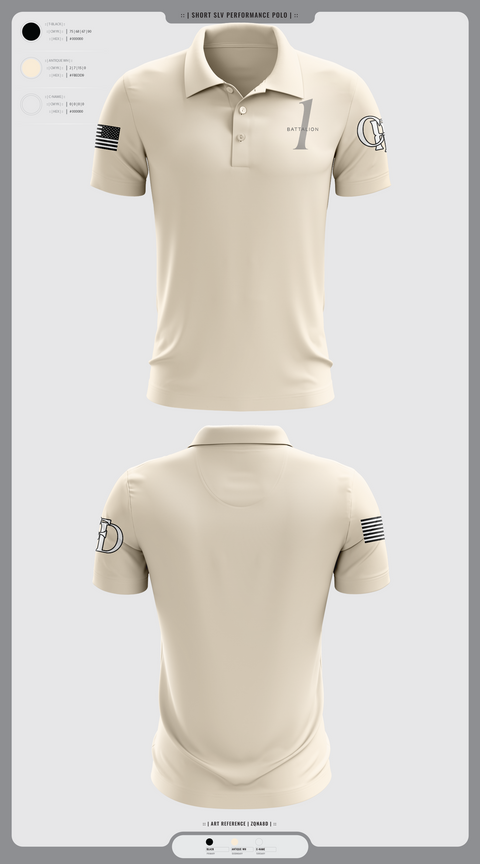 Short Sleeve Performance Polo, Battalion 1, , Teamtime, Team time, sublimation, custom sports apparel, team uniforms, spirit wear, spiritwear, sports uniforms, custom shirts, team store, custom team store, fundraiser sports, apparel fundraiser