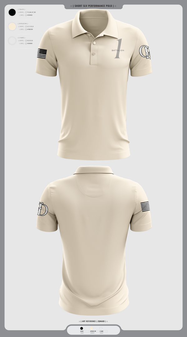 Short Sleeve Performance Polo, Battalion 1, , Teamtime, Team time, sublimation, custom sports apparel, team uniforms, spirit wear, spiritwear, sports uniforms, custom shirts, team store, custom team store, fundraiser sports, apparel fundraiser