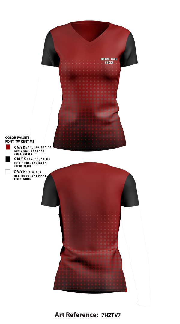 Womens Short Sleeve Vneck Shirt, Metro Tech Cheer, Cheer, Teamtime, Team time, sublimation, custom sports apparel, team uniforms, spirit wear, spiritwear, sports uniforms, custom shirts, team store, custom team store, fundraiser sports, apparel fundraiser