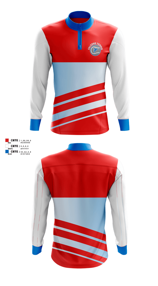 Quarter Zip Jacket, Atwater High School Tennis, Tennis, Teamtime, Team time, sublimation, custom sports apparel, team uniforms, spirit wear, spiritwear, sports uniforms, custom shirts, team store, custom team store, fundraiser sports, apparel fundraiser