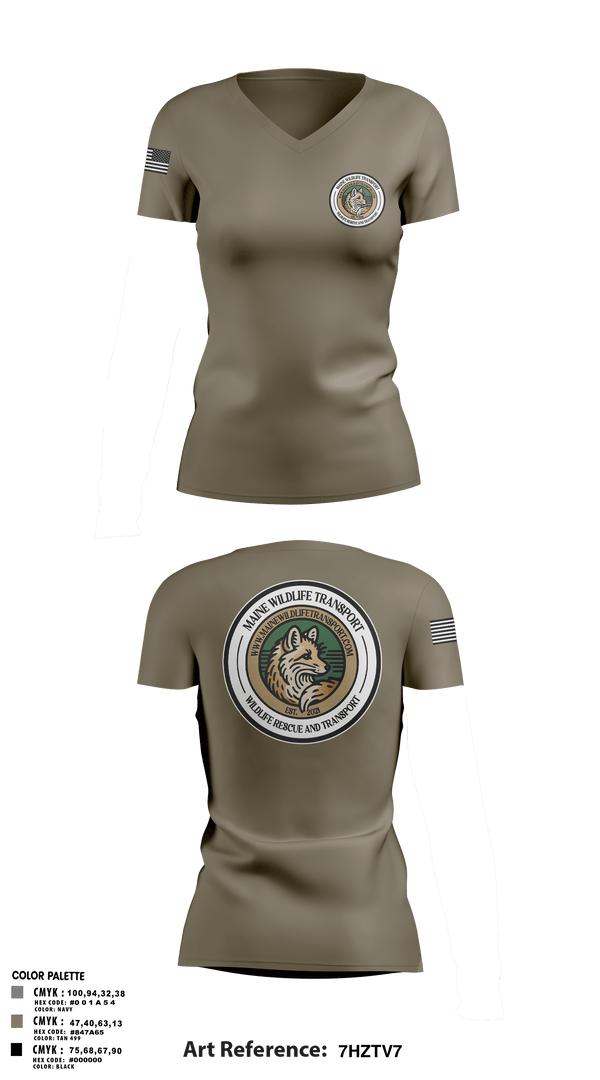 Womens Short Sleeve Vneck Shirt, Maine Wildlife Transport, , Teamtime, Team time, sublimation, custom sports apparel, team uniforms, spirit wear, spiritwear, sports uniforms, custom shirts, team store, custom team store, fundraiser sports, apparel fundraiser
