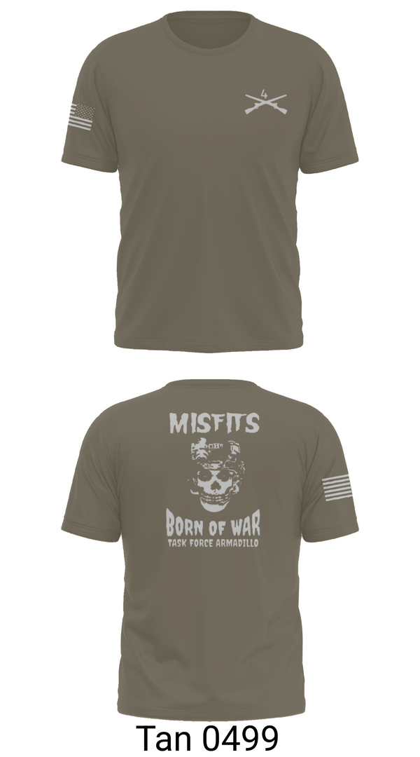 Old School Cotton Feel Shirt, 4th platoon misfits, Army, Teamtime, Team time, sublimation, custom sports apparel, team uniforms, spirit wear, spiritwear, sports uniforms, custom shirts, team store, custom team store, fundraiser sports, apparel fundraiser