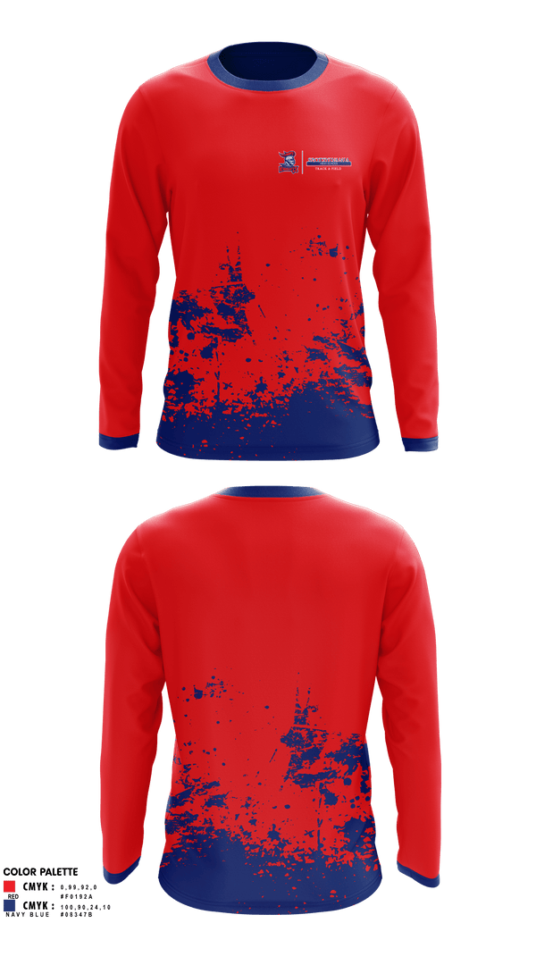 Long Sleeve Performance Shirt, Spotsylvania High School Track & Field, Track & Field, Teamtime, Team time, sublimation, custom sports apparel, team uniforms, spirit wear, spiritwear, sports uniforms, custom shirts, team store, custom team store, fundraiser sports, apparel fundraiser