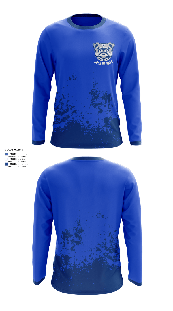 Long Sleeve Performance Shirt, Bate Middle School (John W. Bate) Baseball, Baseball, Teamtime, Team time, sublimation, custom sports apparel, team uniforms, spirit wear, spiritwear, sports uniforms, custom shirts, team store, custom team store, fundraiser sports, apparel fundraiser