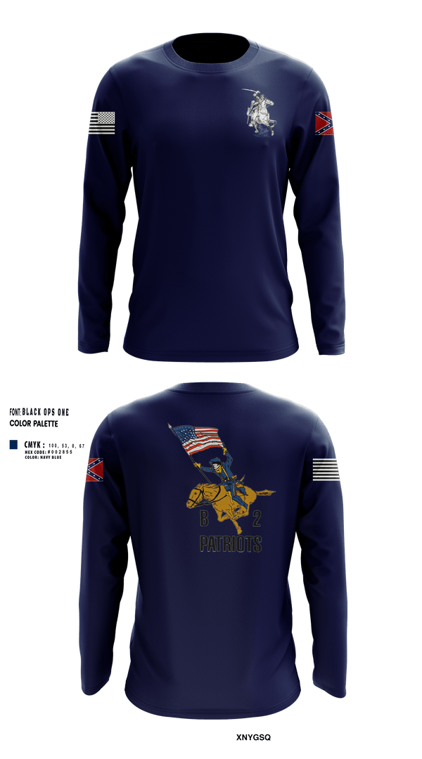 Long Sleeve Performance Shirt, B2 Patriots, Army, Teamtime, Team time, sublimation, custom sports apparel, team uniforms, spirit wear, spiritwear, sports uniforms, custom shirts, team store, custom team store, fundraiser sports, apparel fundraiser