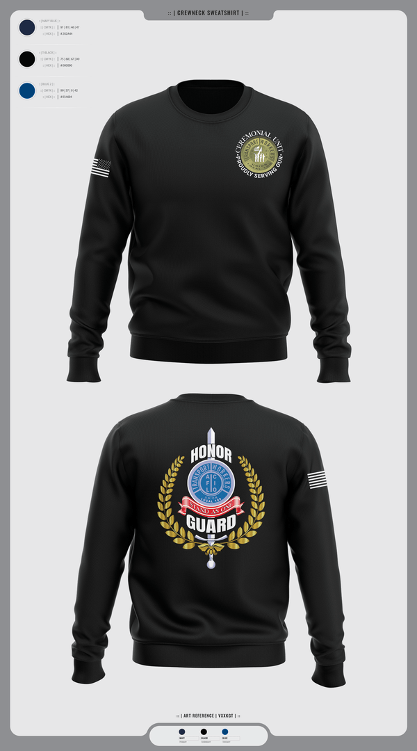 Crew Neck Sweatshirt, Twu Local 100 Ceremonial Unit & Honor Guard, , Teamtime, Team time, sublimation, custom sports apparel, team uniforms, spirit wear, spiritwear, sports uniforms, custom shirts, team store, custom team store, fundraiser sports, apparel fundraiser