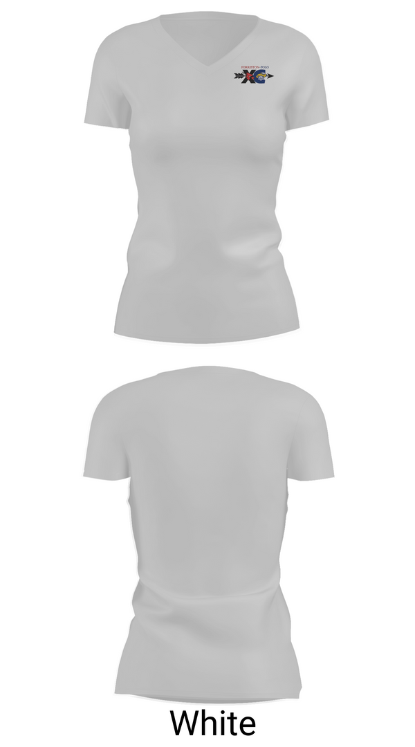 Womens Short Sleeve Vneck Shirt, Forreston High School Track and Field, Track & Field, Teamtime, Team time, sublimation, custom sports apparel, team uniforms, spirit wear, spiritwear, sports uniforms, custom shirts, team store, custom team store, fundraiser sports, apparel fundraiser
