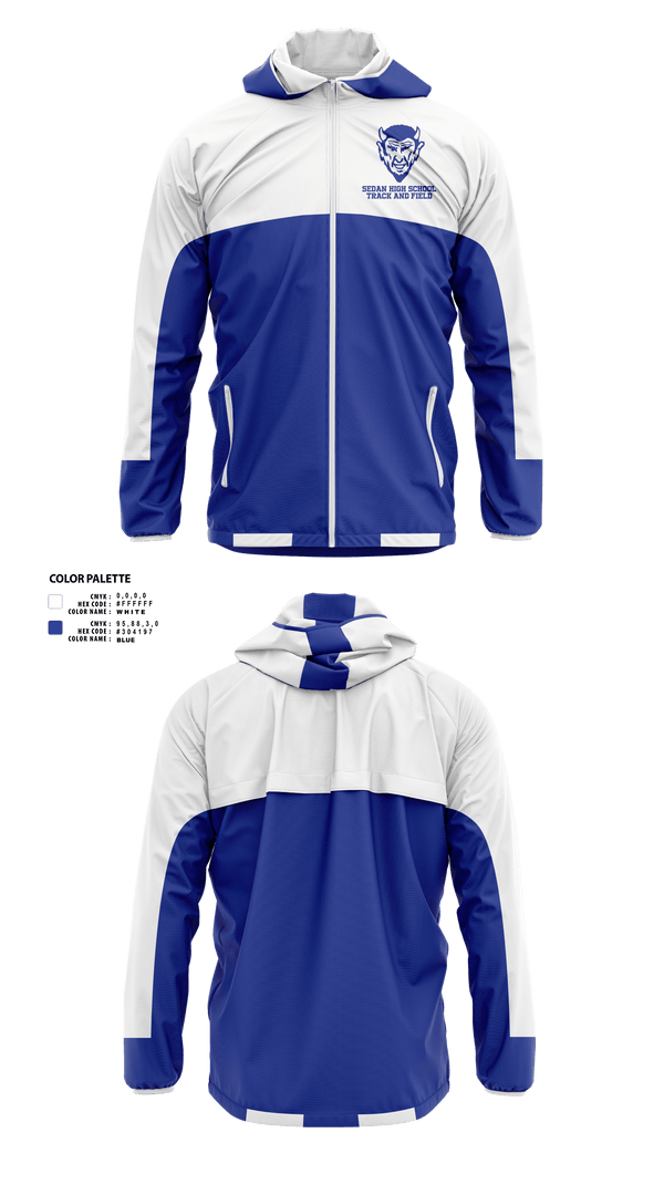Windbreaker, Sedan High School Track and Field, Track & Field, Teamtime, Team time, sublimation, custom sports apparel, team uniforms, spirit wear, spiritwear, sports uniforms, custom shirts, team store, custom team store, fundraiser sports, apparel fundraiser