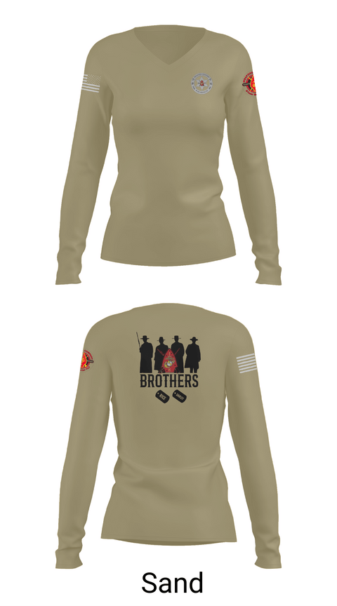 Womens Long Sleeve Vneck Shirt, Wpns 1/8 Mortars, , Teamtime, Team time, sublimation, custom sports apparel, team uniforms, spirit wear, spiritwear, sports uniforms, custom shirts, team store, custom team store, fundraiser sports, apparel fundraiser