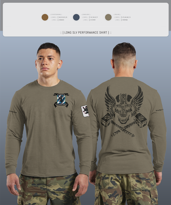 Long Sleeve Performance Shirt, 1-28 Infantry battalion, , Teamtime, Team time, sublimation, custom sports apparel, team uniforms, spirit wear, spiritwear, sports uniforms, custom shirts, team store, custom team store, fundraiser sports, apparel fundraiser