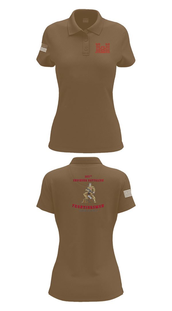 Womens Short Sleeve Performance Polo, 206th EN BN, , Teamtime, Team time, sublimation, custom sports apparel, team uniforms, spirit wear, spiritwear, sports uniforms, custom shirts, team store, custom team store, fundraiser sports, apparel fundraiser