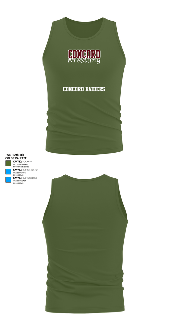 Tank Top, Concord Raiders, Wrestling, Teamtime, Team time, sublimation, custom sports apparel, team uniforms, spirit wear, spiritwear, sports uniforms, custom shirts, team store, custom team store, fundraiser sports, apparel fundraiser