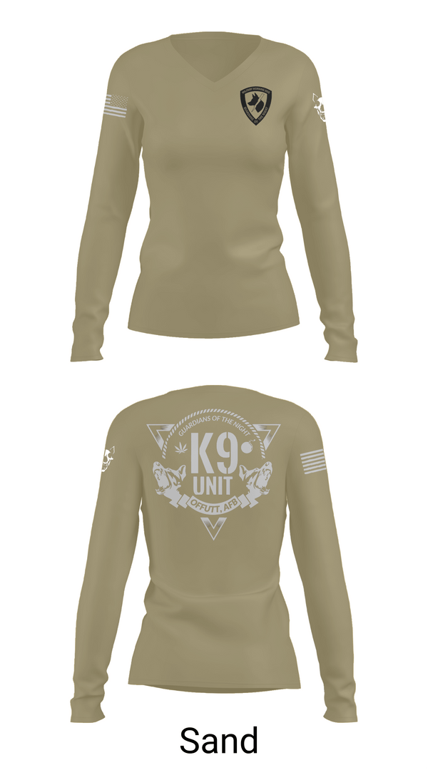 Womens Long Sleeve Vneck Shirt, Guardians of the Night, , Teamtime, Team time, sublimation, custom sports apparel, team uniforms, spirit wear, spiritwear, sports uniforms, custom shirts, team store, custom team store, fundraiser sports, apparel fundraiser